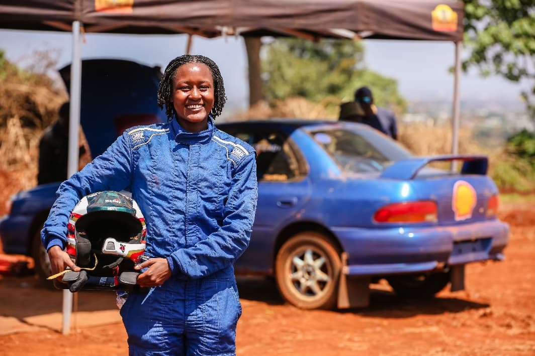 Gatimu puts her Subaru Impreza GC8 to the test ahead of WRC