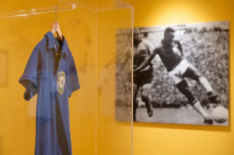 Pele’s 1958 World Cup final shirt sells for $4.9m, becoming priciest piece of his memorabilia ever