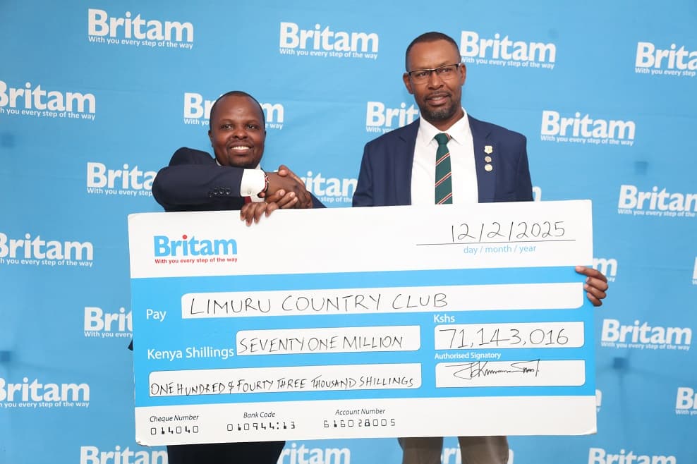 Britam Insurance pays Ksh. 71 million fire claim to Limuru Country Club