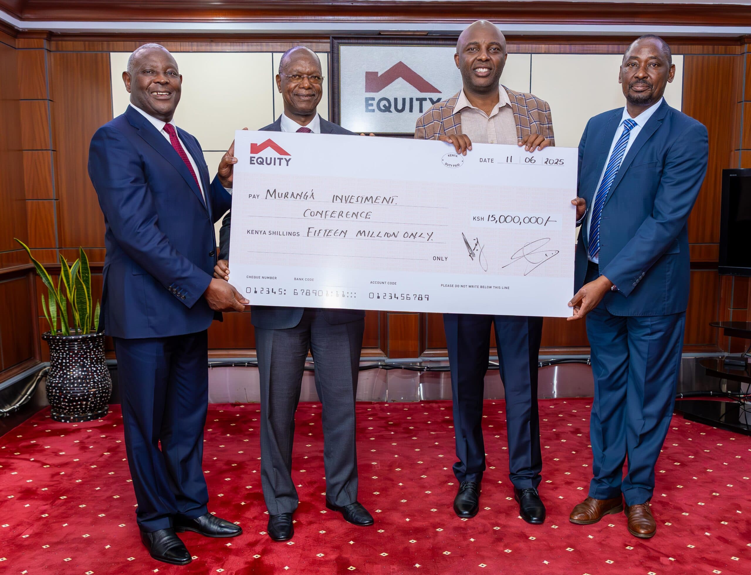 Equity Bank invests Ksh. 15M in sponsoring Murang’a Investment Conference