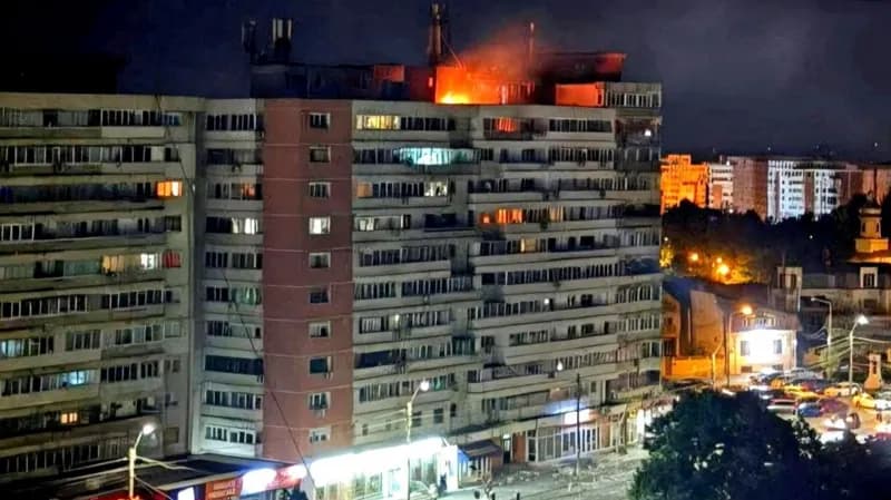Russian drone crashes into apartment building in Romania