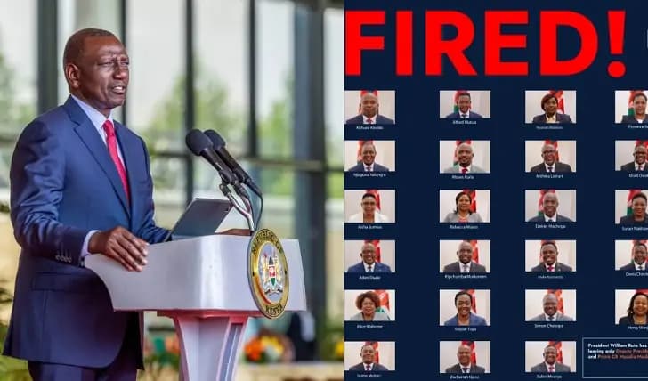 Ruto fires all Cabinet Secretaries plus Attorney General