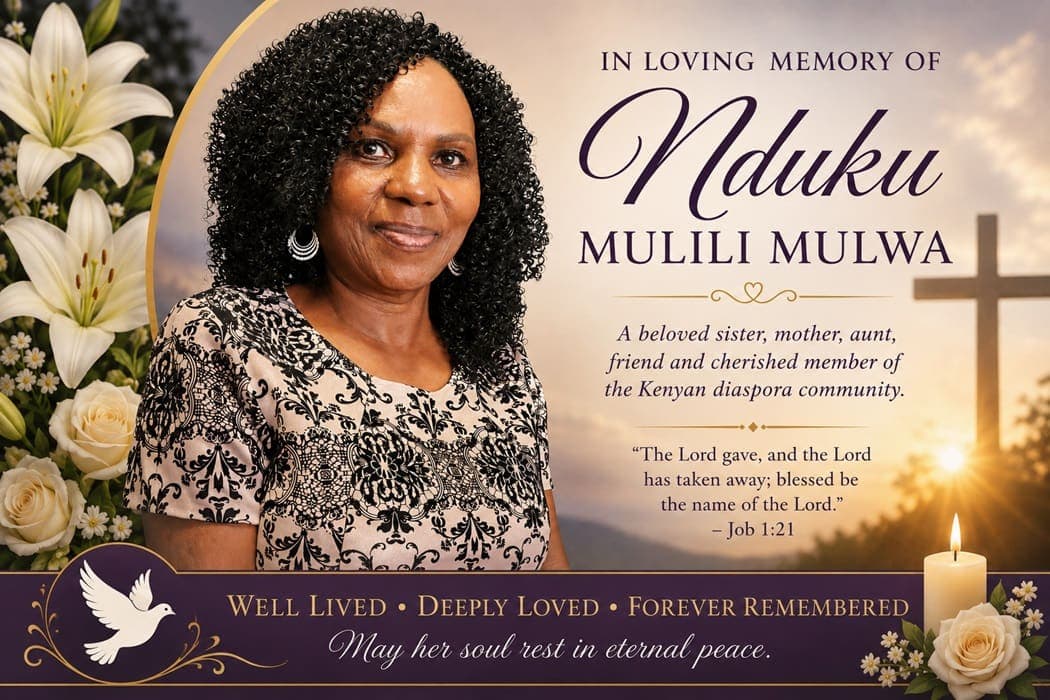 Kenyan Diaspora in Maryland Mourns Nduku Mulili Mulwa’s Loss