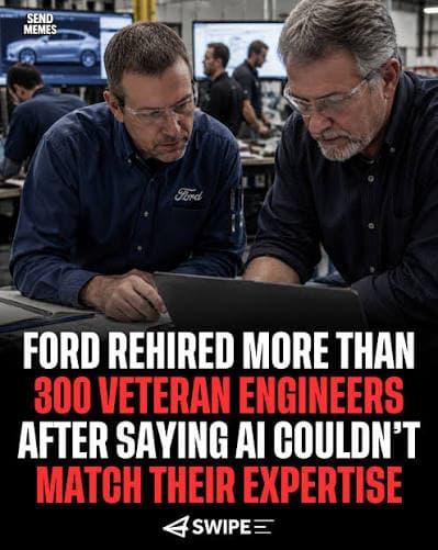 Ford rehires human engineers after AI fails to match quality checks