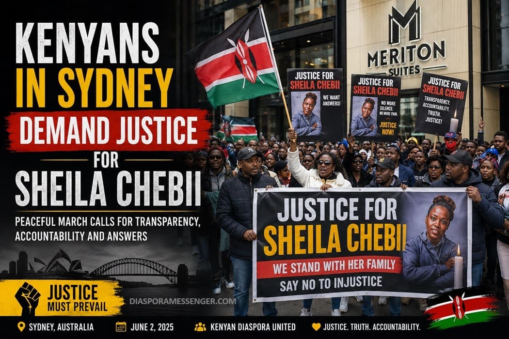 Outcry: Kenyans in Sydney Demand Justice for Sheila Chebii