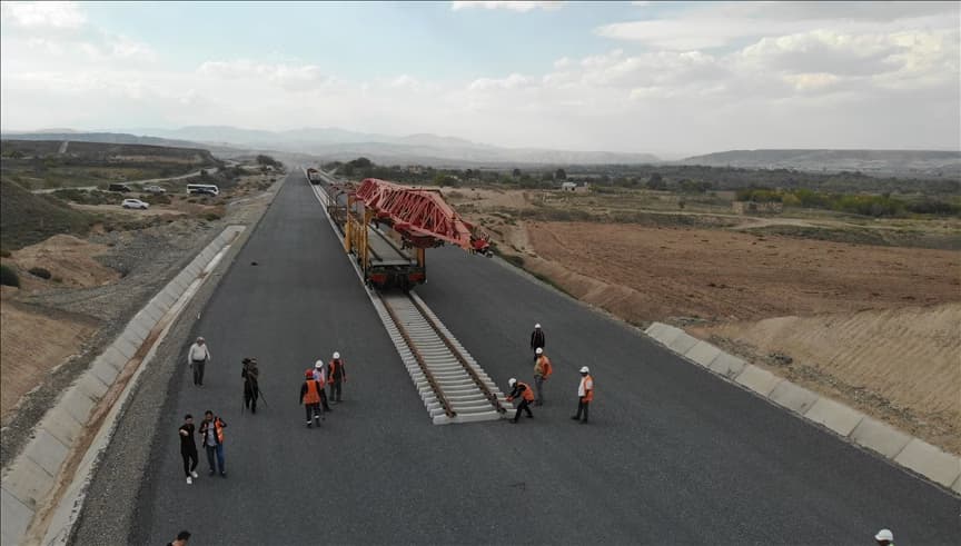 The 224 km Zangezur Corridor railway connecting Azerbaijan and Turkiye
