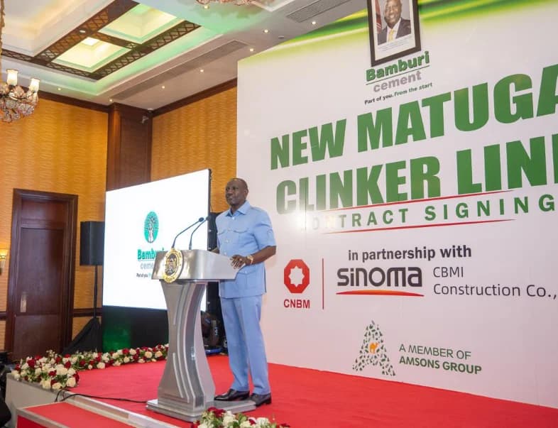 Ruto Challenges Cement Industry to Harness Local Limestone