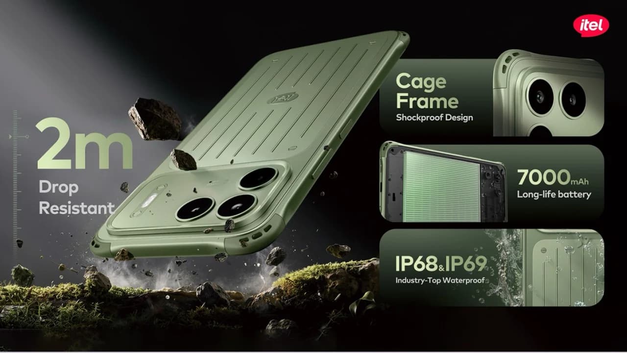 itel Power 80 is in Kenya at RRP KES 19,499, built to survive without a case